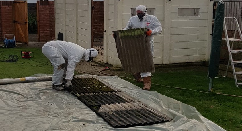 Bonded Asbestos Garage Roof