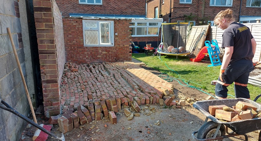 Brick Garage Demolition 3